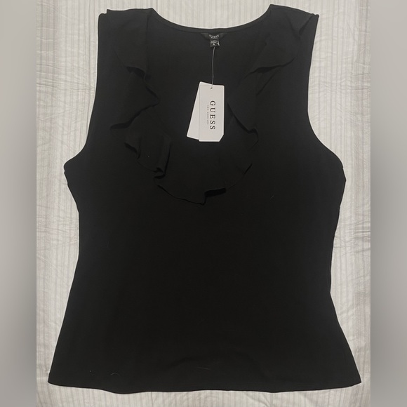 NWT Guess Franco Ruffle Sleeveless Top - Picture 1 of 3